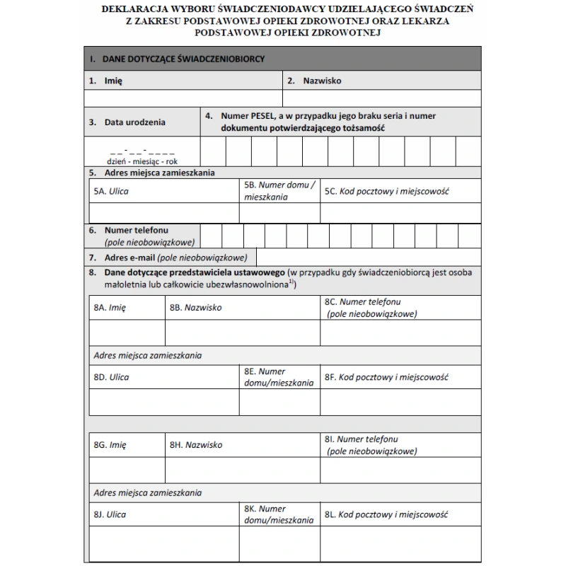 deklaracja-wyboru-swiadczeniodawcy-udzielajacego-swiadczen-z-zakresu-podstawowej-opieki-zdrowotnej-oraz-lekarza-podstawowej-opieki-zdrowotnej Как прикрепиться к поликлинике в Польше: подробная инструкция для новичков.